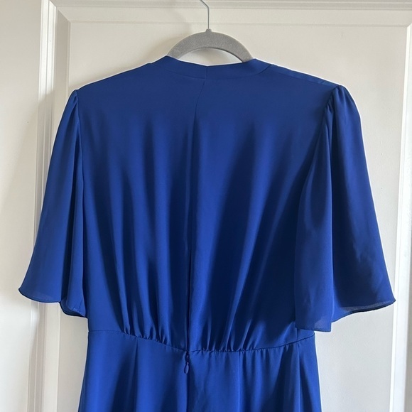 BCBGMAXAZRIA Adrina Royal Blue Dress Size 4 Secretary Tie Neck - Picture 7 of 8